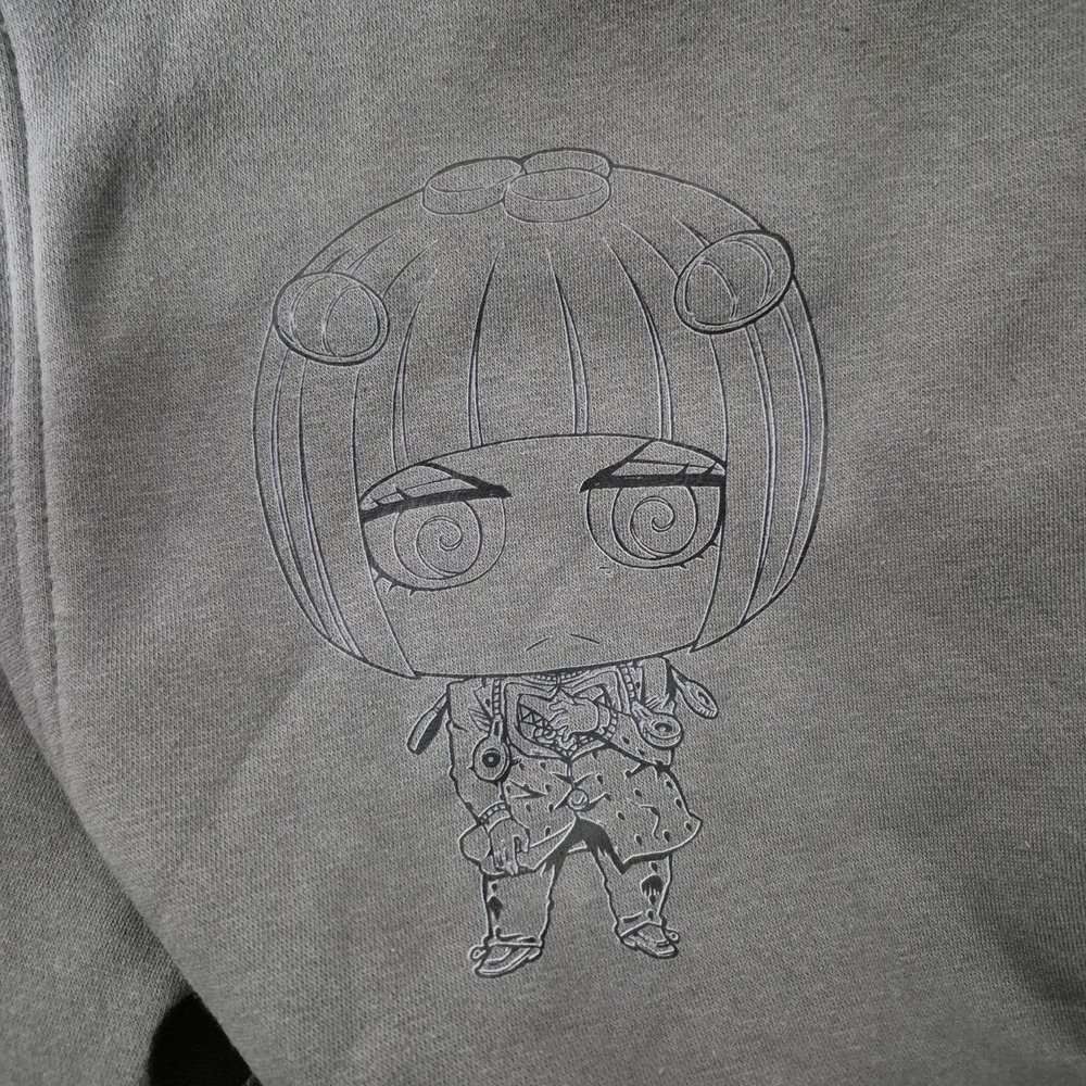 JoJo's Bizarre Adventure Golden Wind Hoodie‎ L Gray Long Sleeve Pullover Anime - Picture 8 of 11